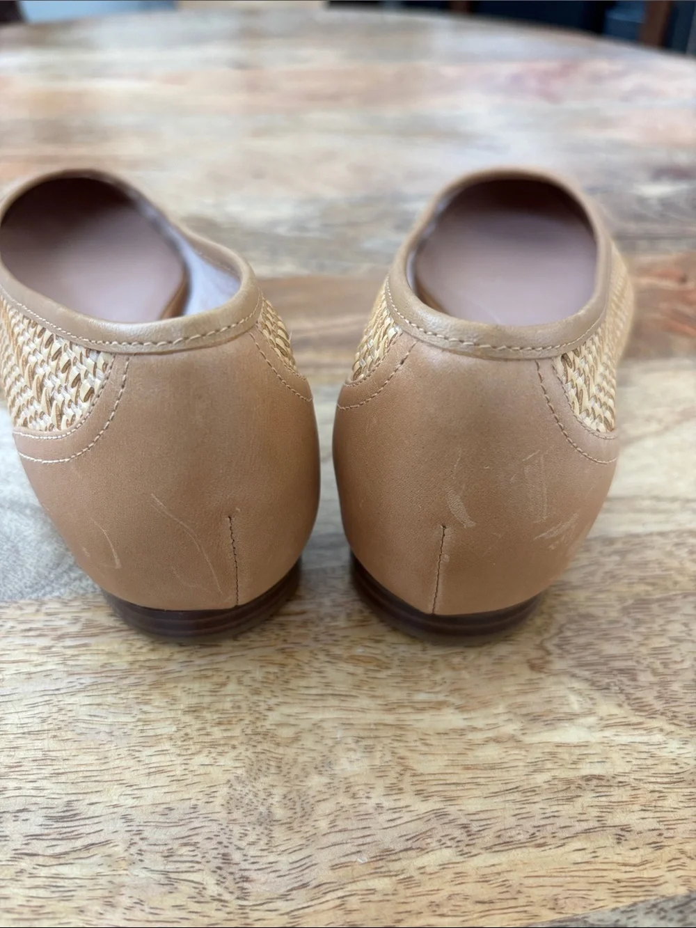 Cole Haan Beige/Tan Woven Ballet Flats